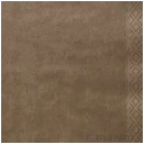 serwetki 33 cm gladkie brazowe 20 szt