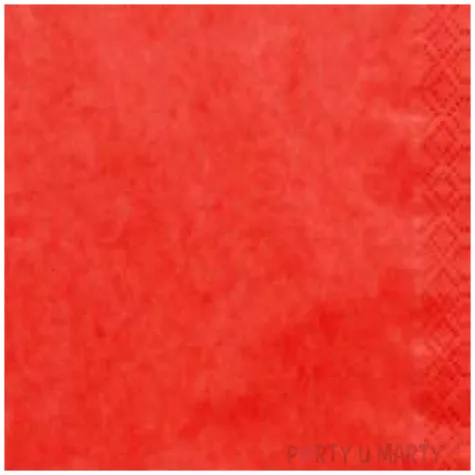 serwetki 33 cm gladkie czerwone 20 szt