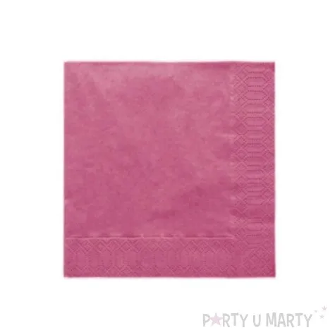 serwetki 33 cm gladkie fuksja 20 szt