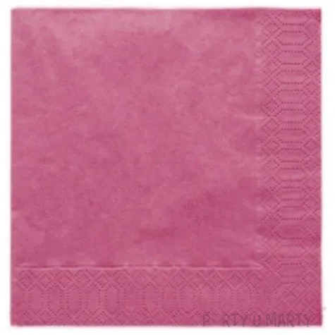 serwetki 33 cm gladkie fuksja 20 szt