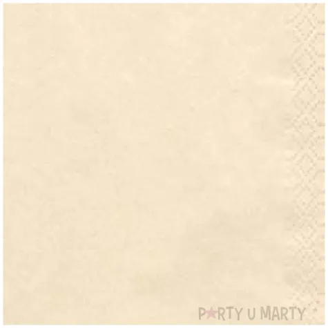 serwetki 33 cm gladkie kremowe 20 szt