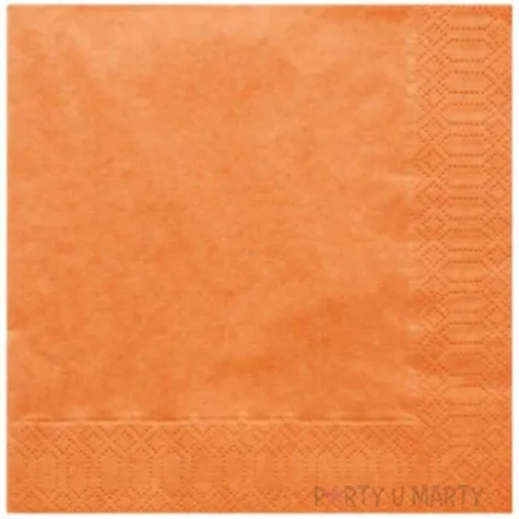 serwetki 33 cm gladkie pomaranczowe 20 szt