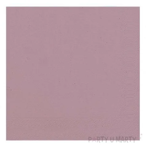 serwetki 33 cm gladkie rozowe pudr ciemn 20 szt