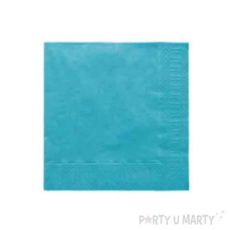 serwetki 33 cm gladkie turkusowe 20 szt