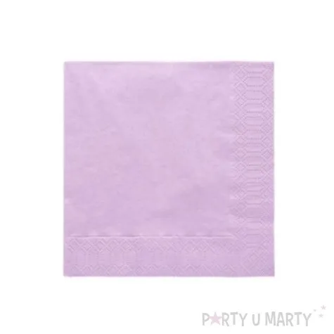 serwetki 33 cm gladkie wrzosowe jasne 20 szt