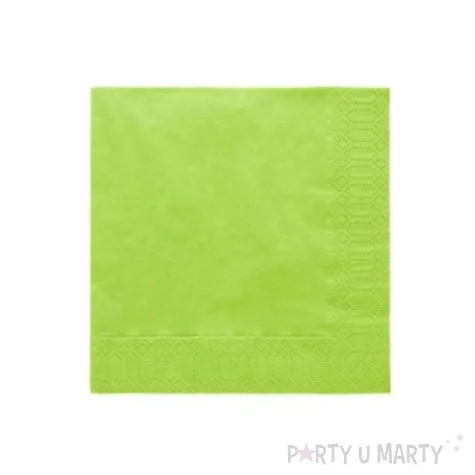 serwetki 33 cm gladkie zielone jasne 20 szt