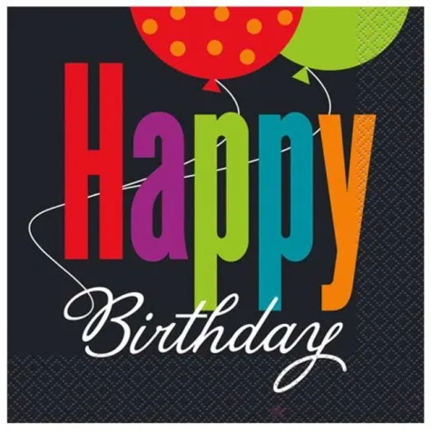 serwetki 33 cm happy birthday cheers unique 16 szt