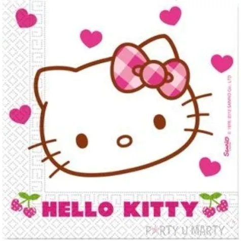 serwetki 33 cm hello kitty serduszka 20 szt