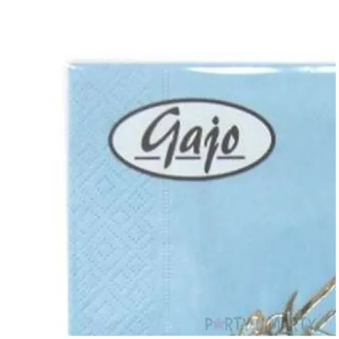 serwetki 33 cm komunia blekitne zloty nadruk 20 szt