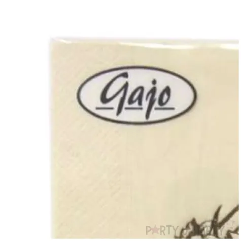 serwetki 33 cm komunia kremowe zloty nadruk 20 szt