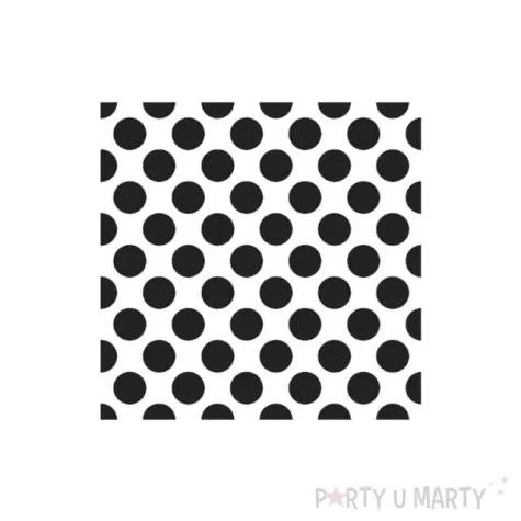 serwetki 33 cm kropki czarne 20 szt