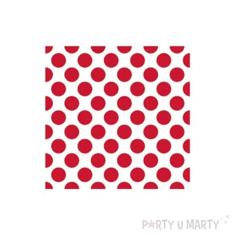 serwetki 33 cm kropki czerwone 20 szt