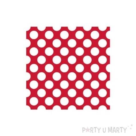 serwetki 33 cm kropki czerwone 20 szt