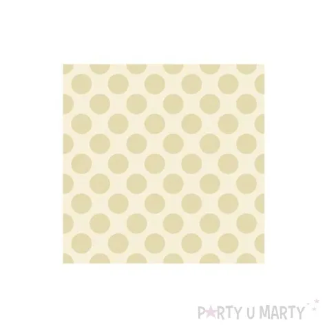 serwetki 33 cm kropki kremowe 20 szt