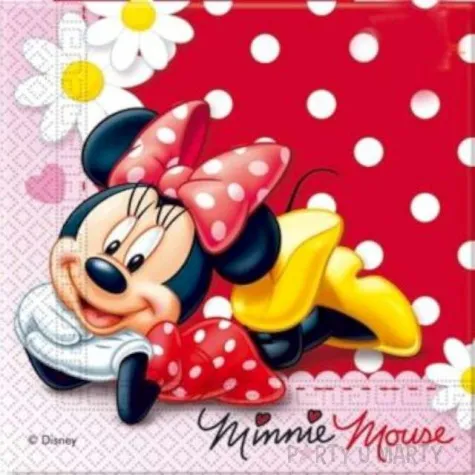 serwetki 33 cm minnie czerwone 20 szt