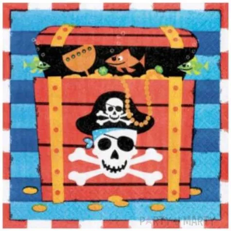 serwetki 33 cm pirates treasure 16 szt