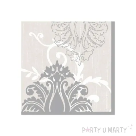 serwetki 33 cm pompadour szare 20 szt