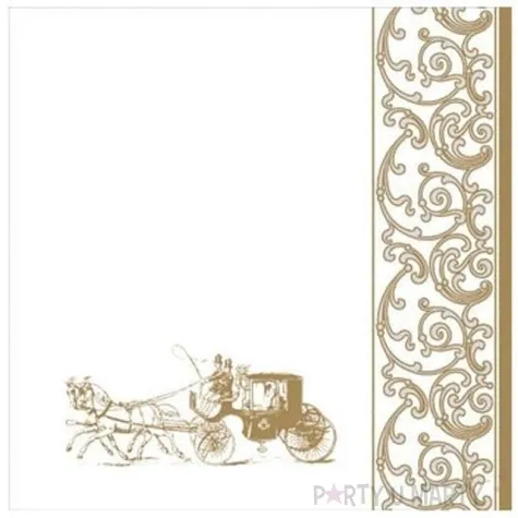 serwetki 33 cm slub biale woznica 20 szt