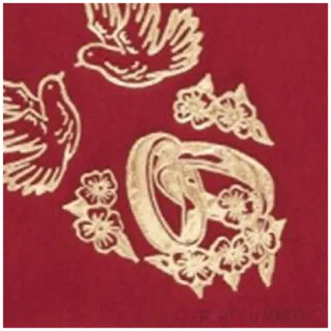 serwetki 33 cm slub bordowe obraczki 20 szt