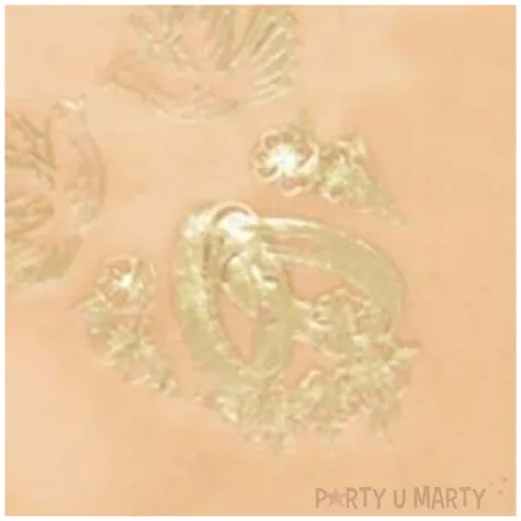 serwetki 33 cm slub lososiowe obraczki 20 szt