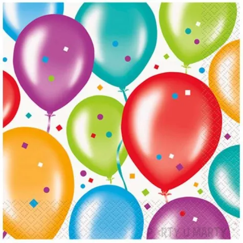 serwetki 33 cm urodzinowe baloniki unique 16 szt