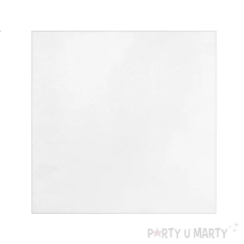 serwetki 40 cm brilliance biale brokatowe 10 szt