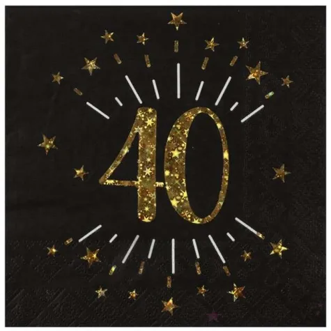 serwetki 40 urodziny santex 33 cm 10 szt