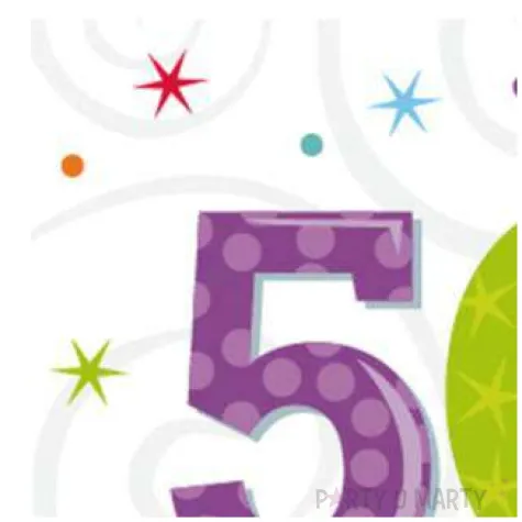 serwetki 50 urodziny radiant birthday amscan 33 cm 16 szt