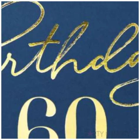 serwetki 60 urodziny happy birthday 60 granatowe partypal 33 cm 10 szt