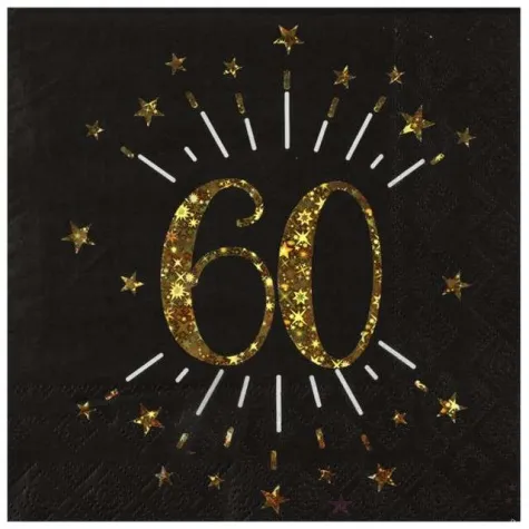 serwetki 60 urodziny santex 33 cm 10 szt