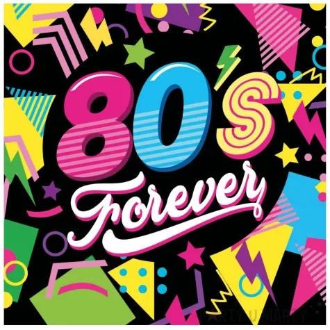 serwetki 80s forever lata 80 guirca 33 cm 20 szt