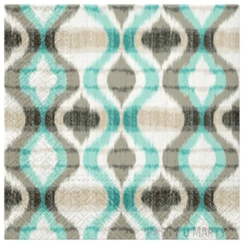 serwetki afrykanski klimat turkusowe paw 33 cm 20 szt