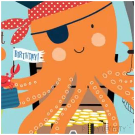 serwetki ahoy piraci pierwsze urodziny amscan 33 cm 16 szt