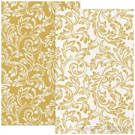 serwetki airlaid barokowe listki zloty bialy paw 40 cm 50 szt
