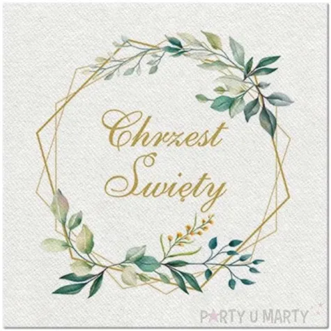 serwetki airlaid chrzest swiety paw 40 cm 50 szt