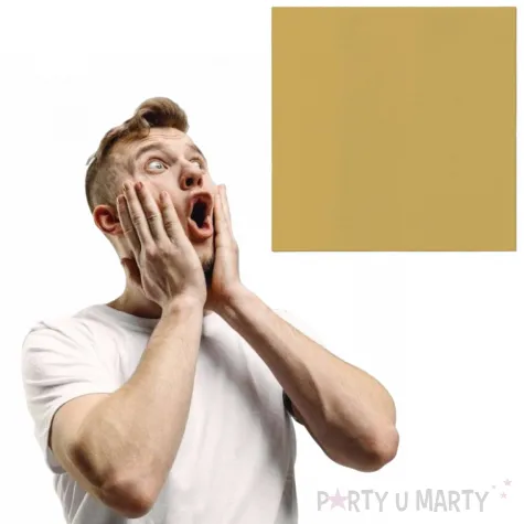 serwetki airlaid dekoracja stolu na wesele komunie swieta urodziny zlote paw 40 cm 12 szt