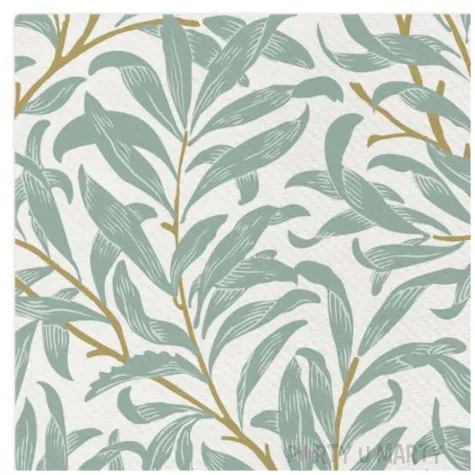 serwetki airlaid galazki wierzby zielony bialy paw 40 cm 50 szt