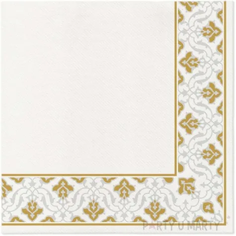 serwetki airlaid gold ornament zloty paw 40 cm 50 szt