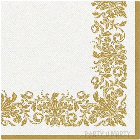 serwetki airlaid ornament zlote paw 40 cm 50 szt