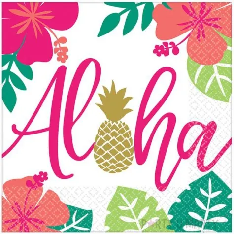 serwetki aloha ananas amscan 25 cm 16 szt