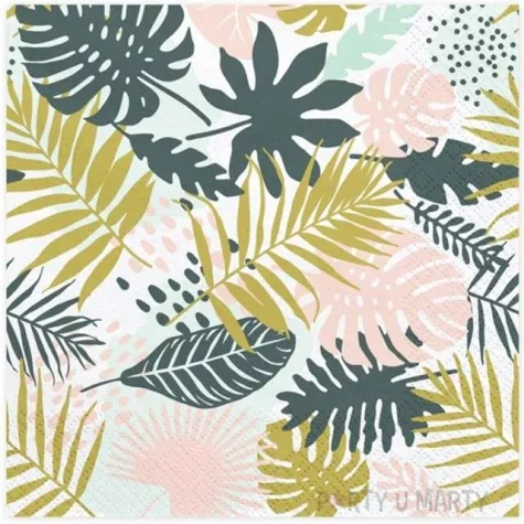 serwetki aloha liscie partydeco 33 cm 20 szt