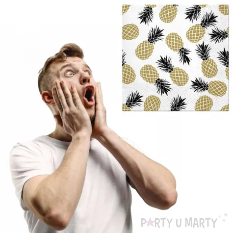 serwetki ananas biale paw 33 cm 16 szt