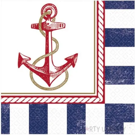 serwetki anchors aweigh amscan 33 cm 16 szt