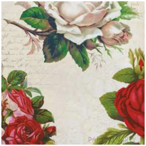 serwetki angielskie roze maki 33 cm 20 szt