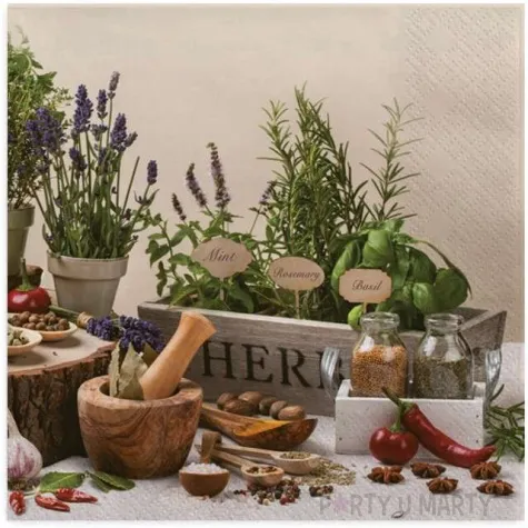 serwetki aromatyczne ziola maki 33 cm 20 szt