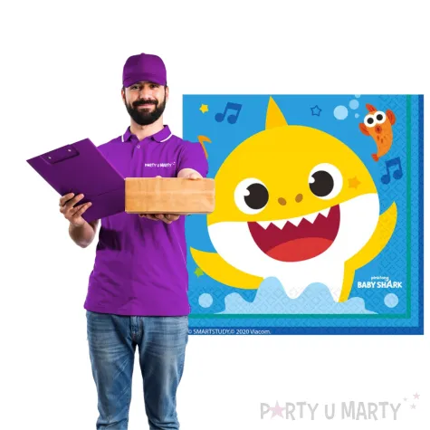 serwetki baby shark amscan 33 cm 16 szt