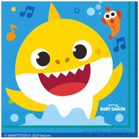 serwetki baby shark amscan 33 cm 16 szt