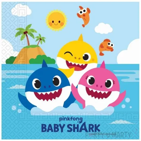 serwetki baby shark procos 33 cm 20 szt