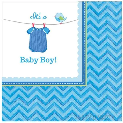 serwetki baby shower boy 25 cm 16 szt