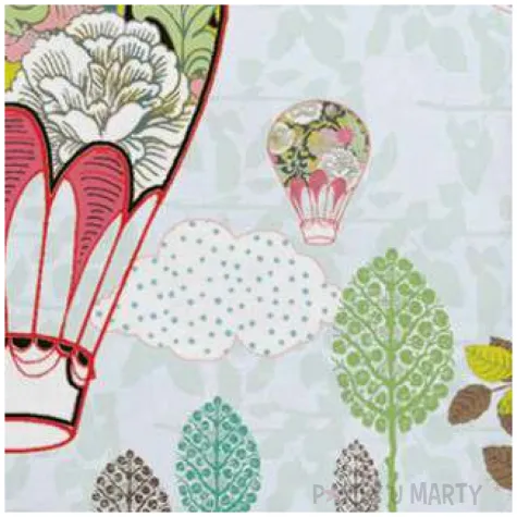 serwetki balon w kwiaty maki 33 cm 20 szt